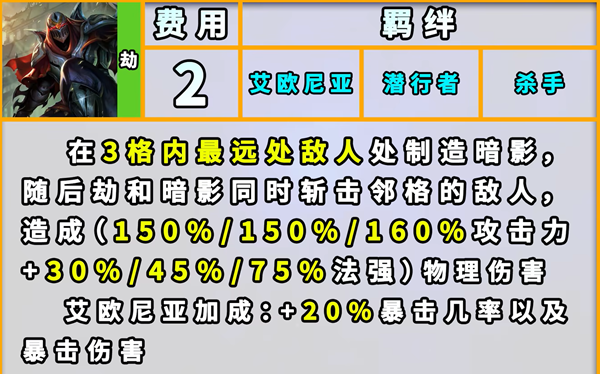 《云顶之弈》潜行者羁绊效果