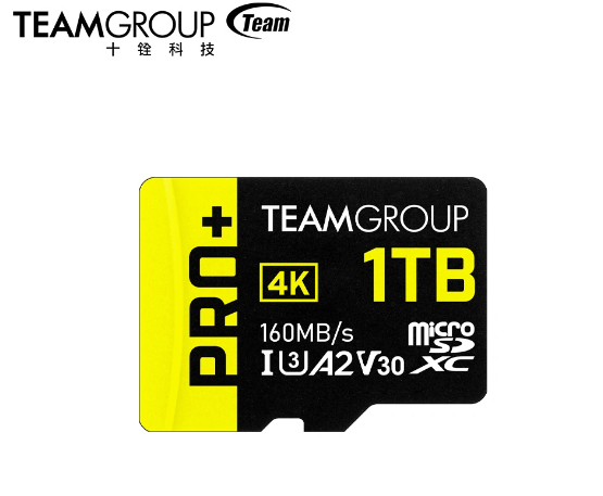 高速读写，畅享4K影片与照片：TEAMGROUP PRO+ MicroSDXC UHS-I U3 A2 V30 存储卡亮相