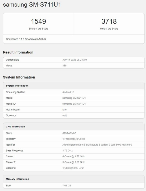 GeekBench跑分库曝光：Galaxy S23 FE或将提供骁龙和Exynos两种处理器