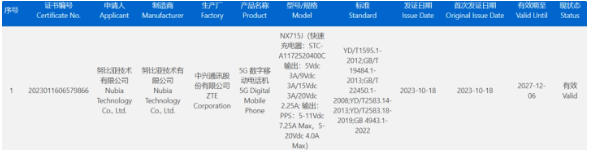 工信部证件照揭示：努比亚新机延续经典设计